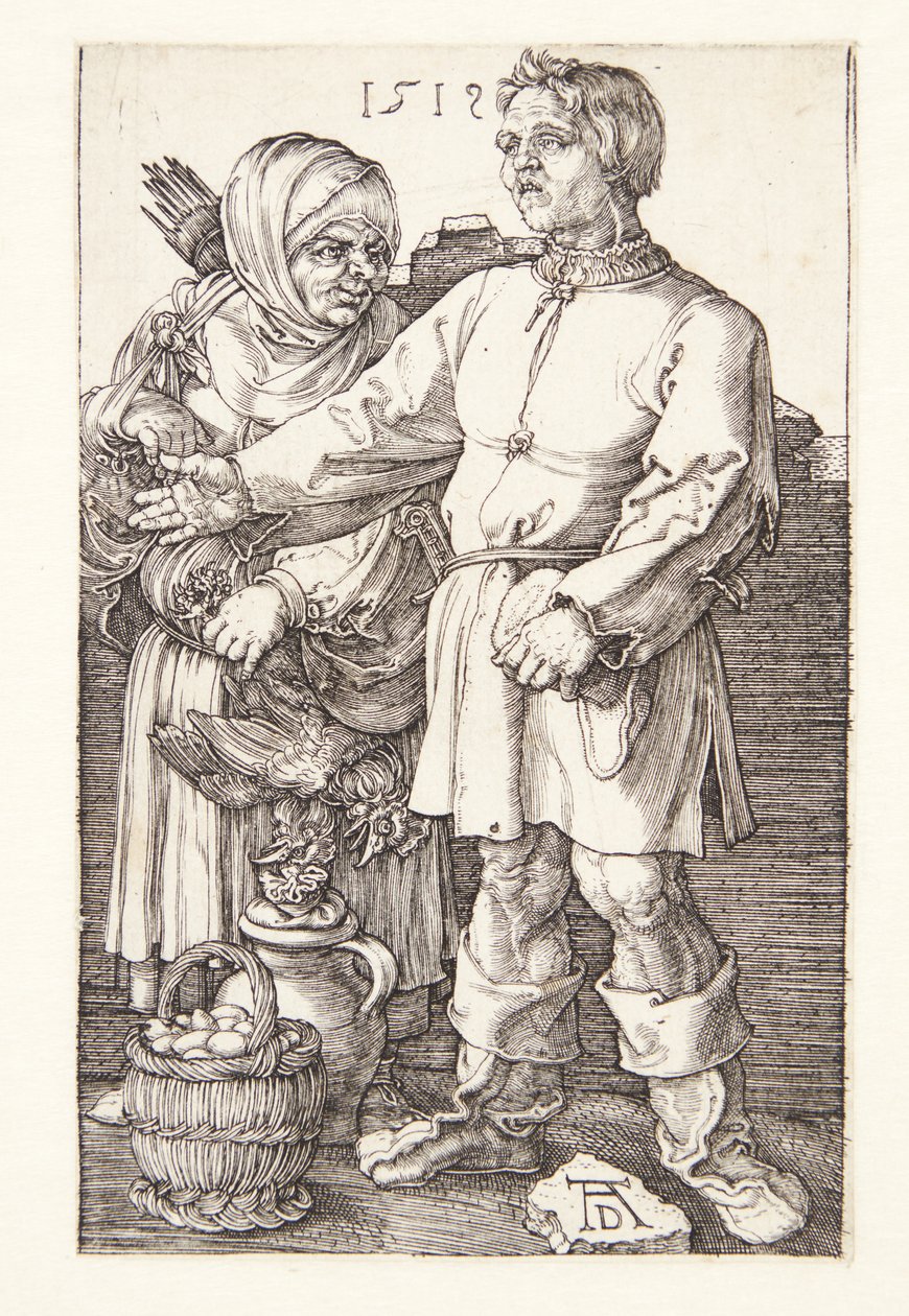 Rolník a jeho žena na trhu od Albrecht Dürer