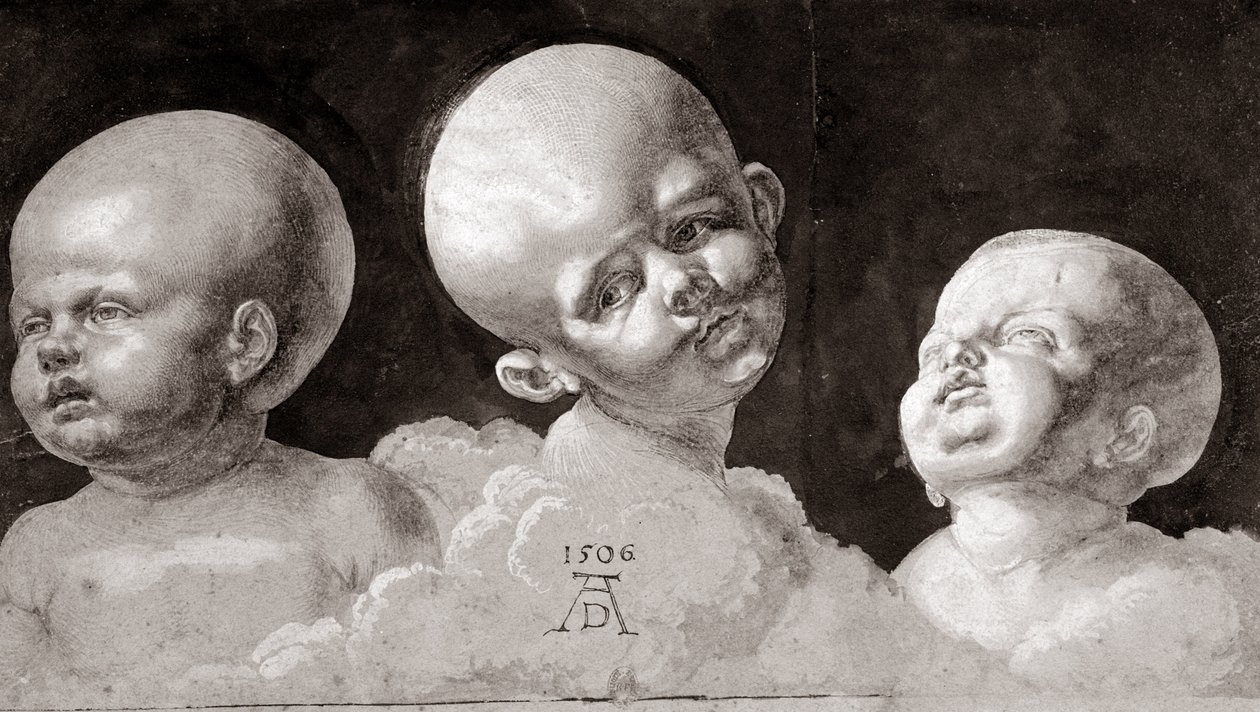 Tři hlavy dětí, 1506 od Albrecht Dürer