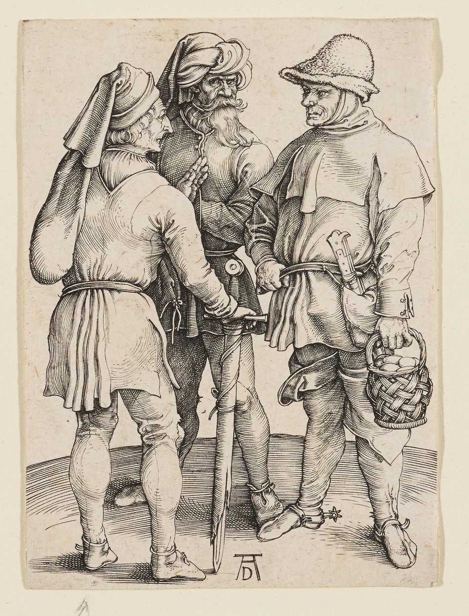 Tři rolníci na trhu od Albrecht Dürer