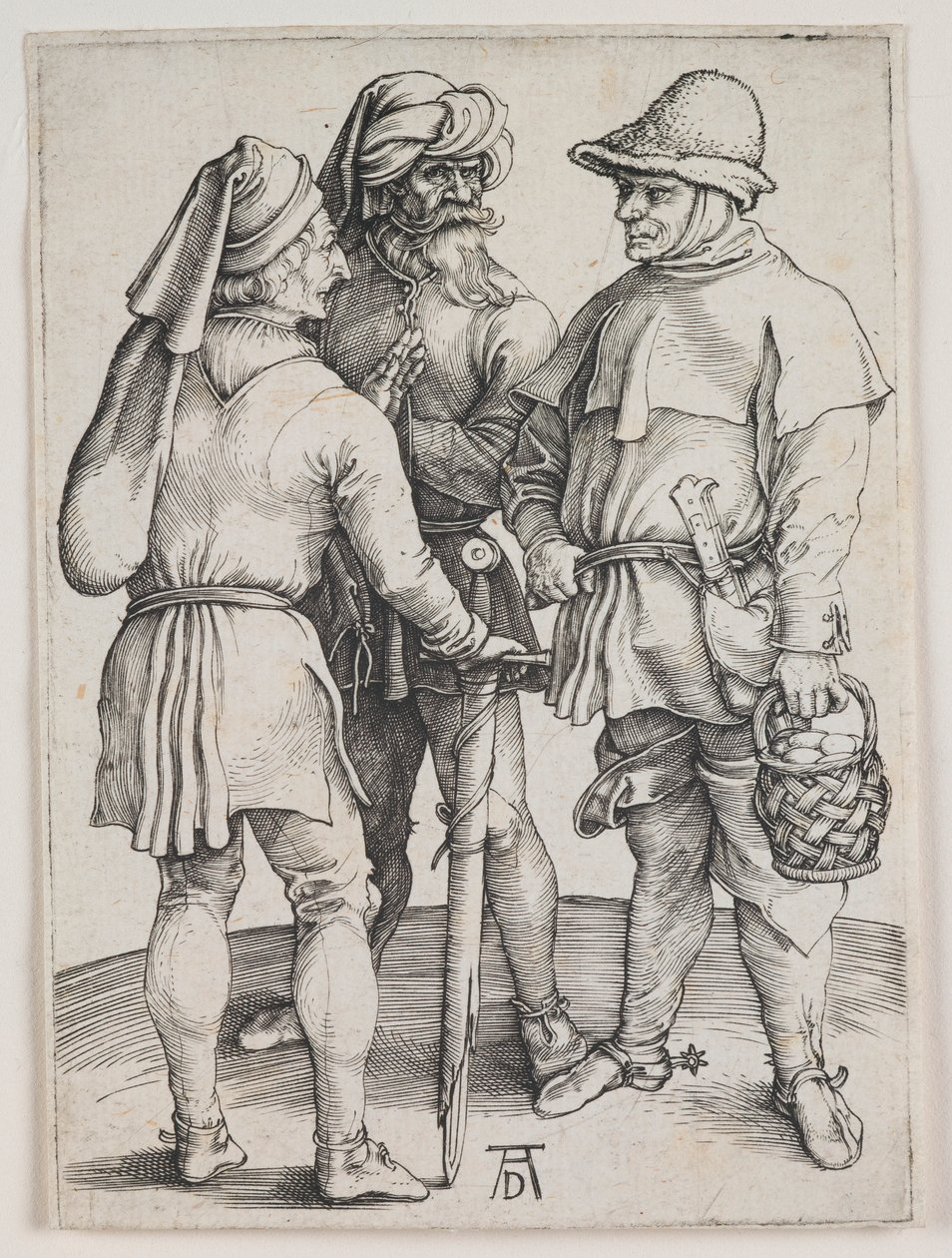 Tři rolníci v rozhovoru od Albrecht Dürer