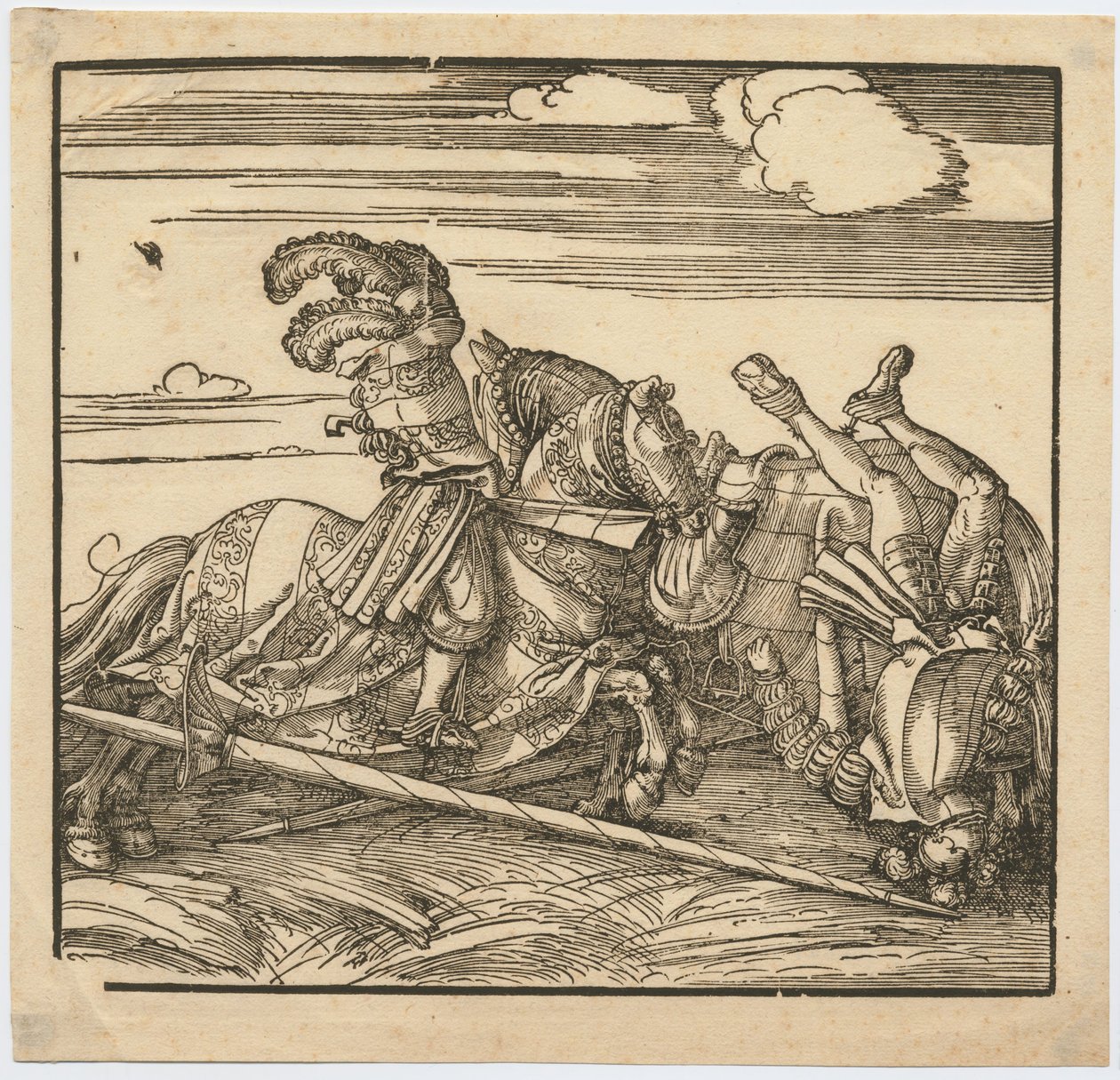 turnaj, c. 1516 od Albrecht Dürer