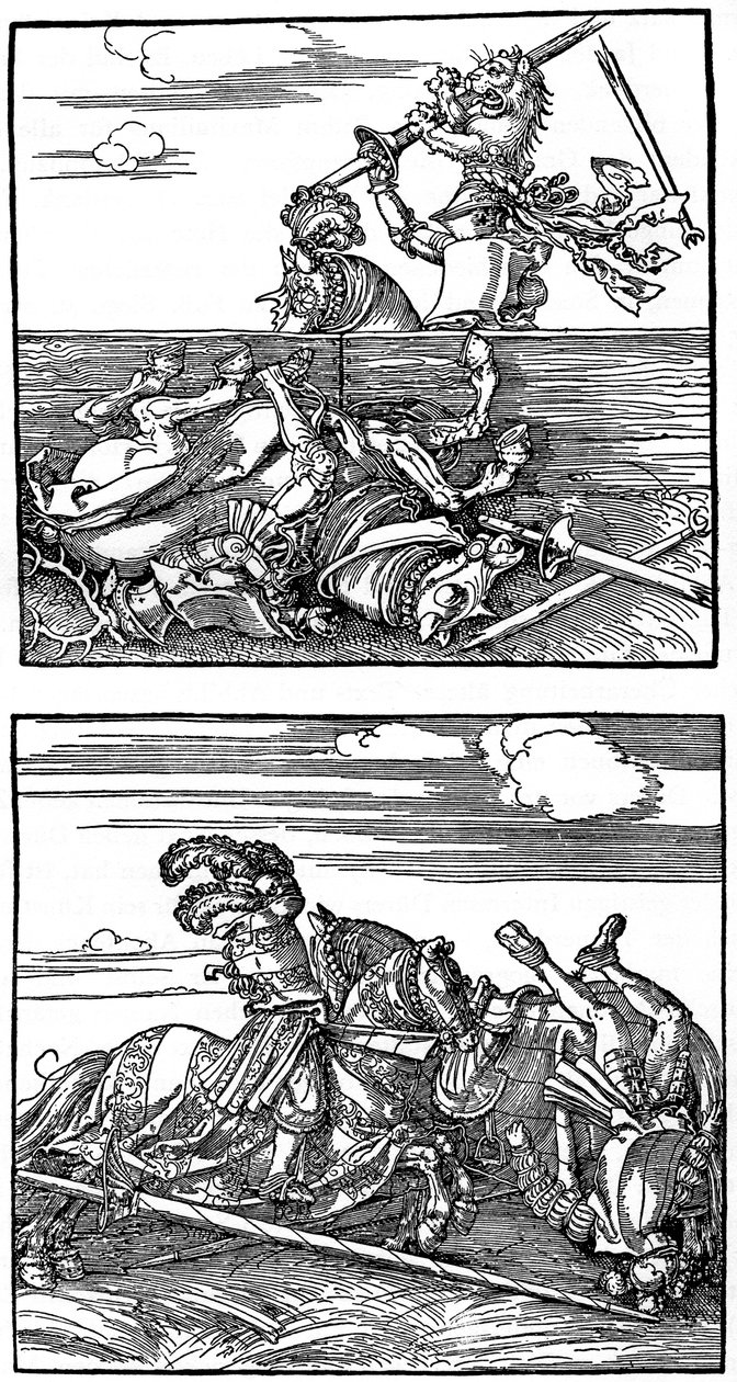Turnajové scény, 1515-1516, 1936 od Albrecht Dürer