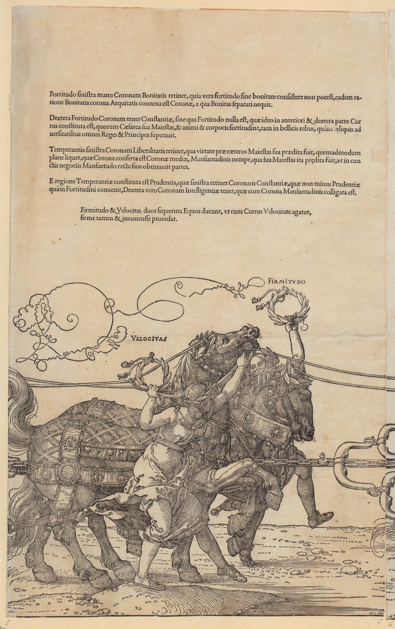 Velocitas, list 5 ze série "Velký triumfální vůz" od Albrecht Dürer