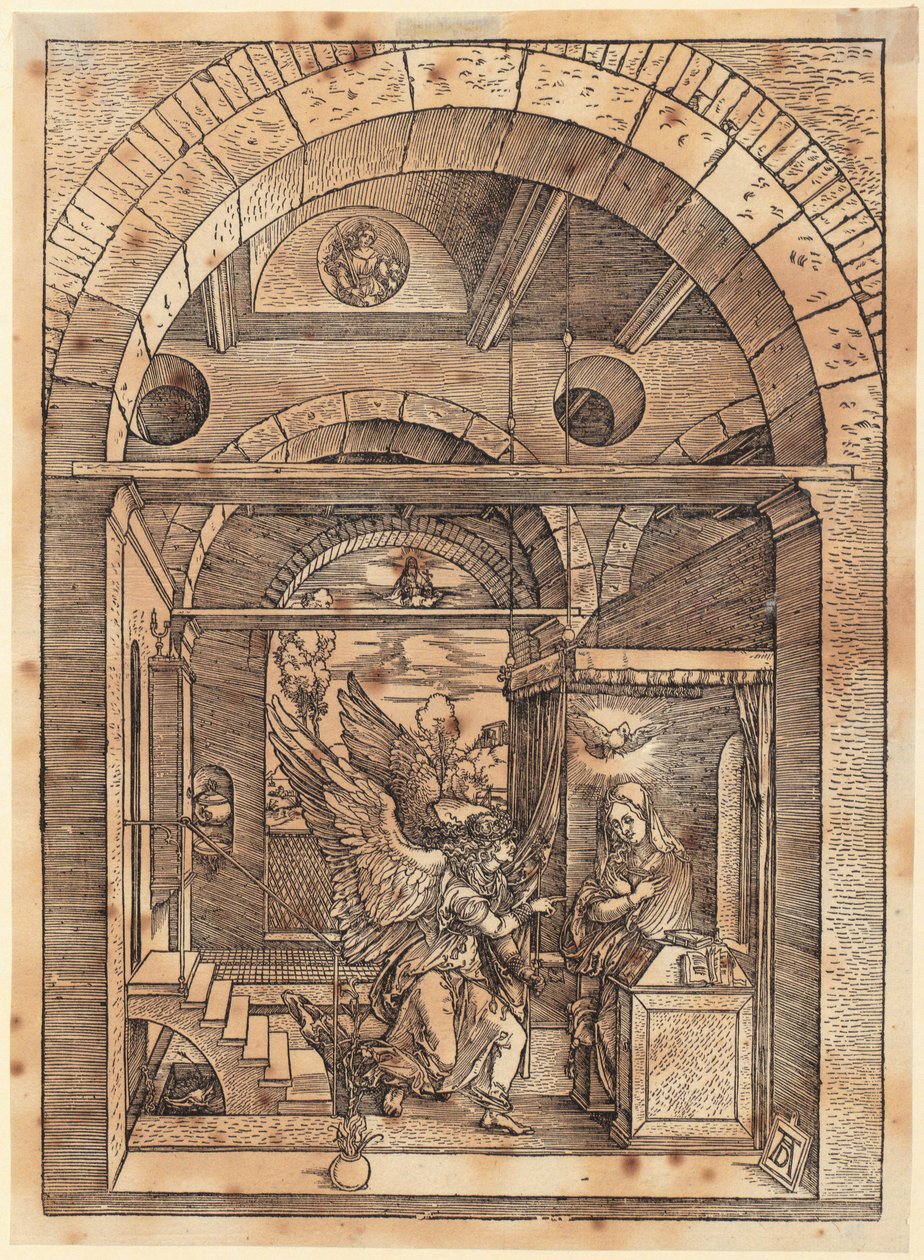 Zásnuby Panny Marie, list 7 ze série „Život Panny Marie“ od Albrecht Dürer