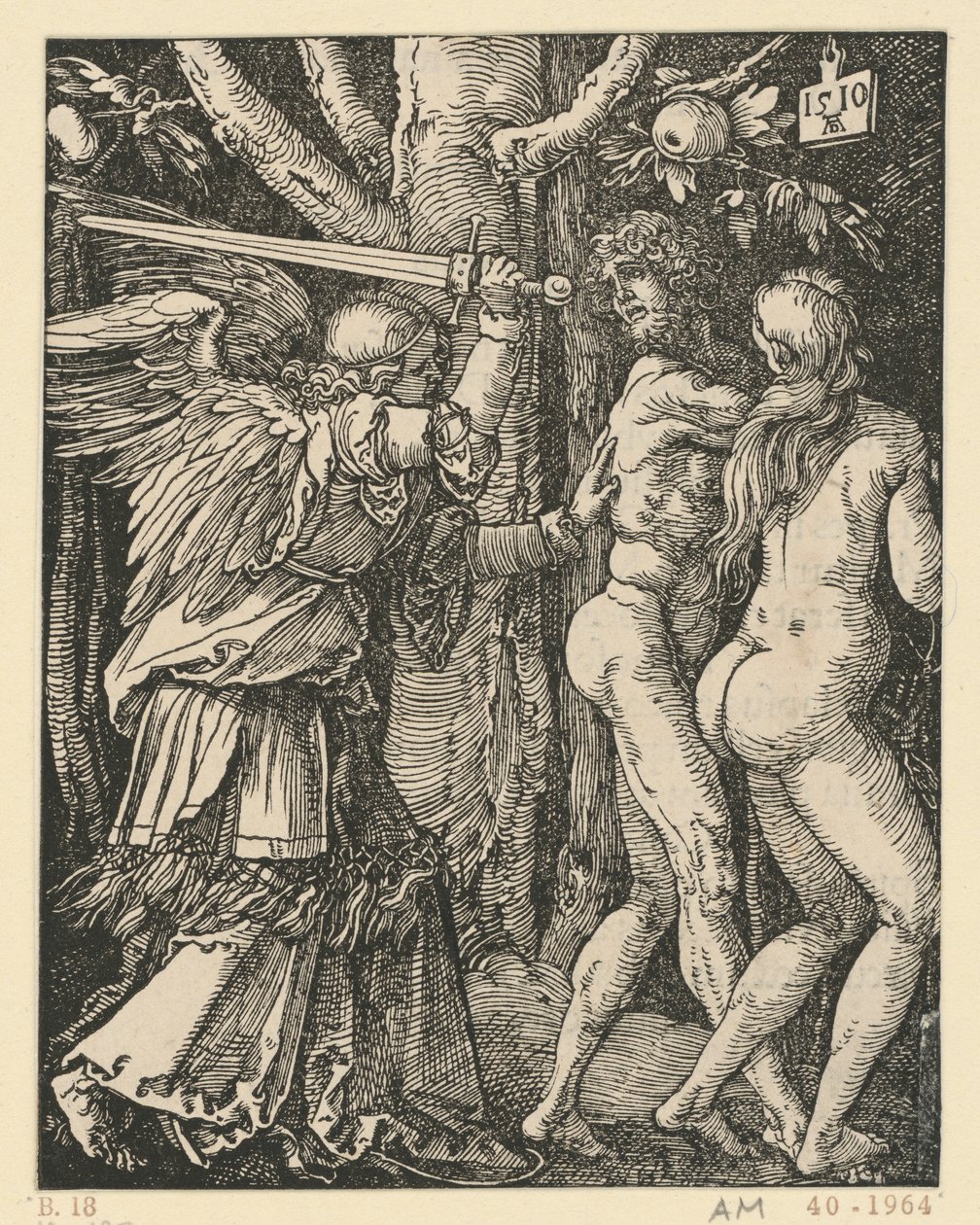 Vyhnání z ráje (Malé pašije) od Albrecht Dürer
