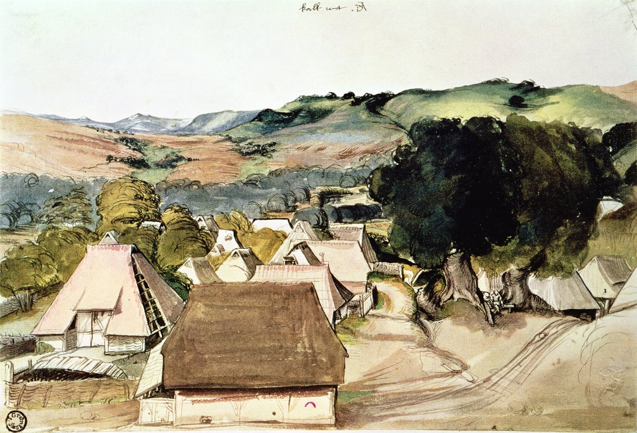 Pohled na Kalchreuth, poblíž Norimberku, 1511 (wc na papíře) od Albrecht Dürer