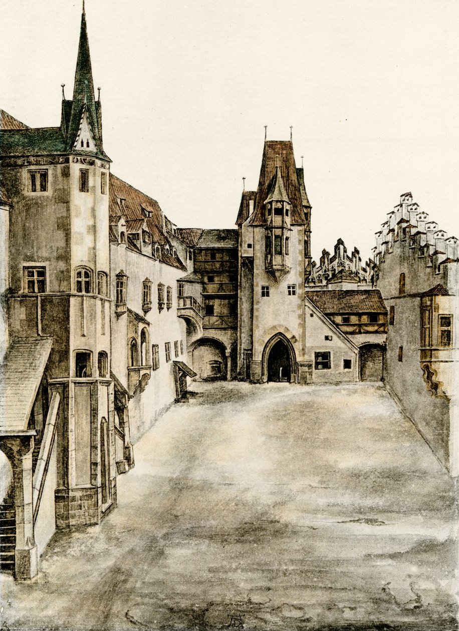 Pohled na zámecké nádvoří od Albrecht Dürer