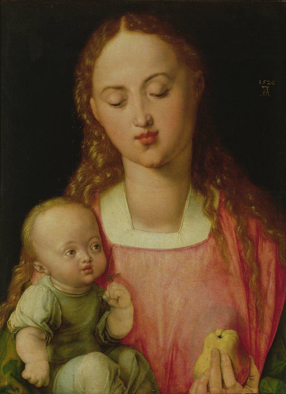 Panna a dítě, také známá jako Panna s hruškou, 1526 od Albrecht Dürer