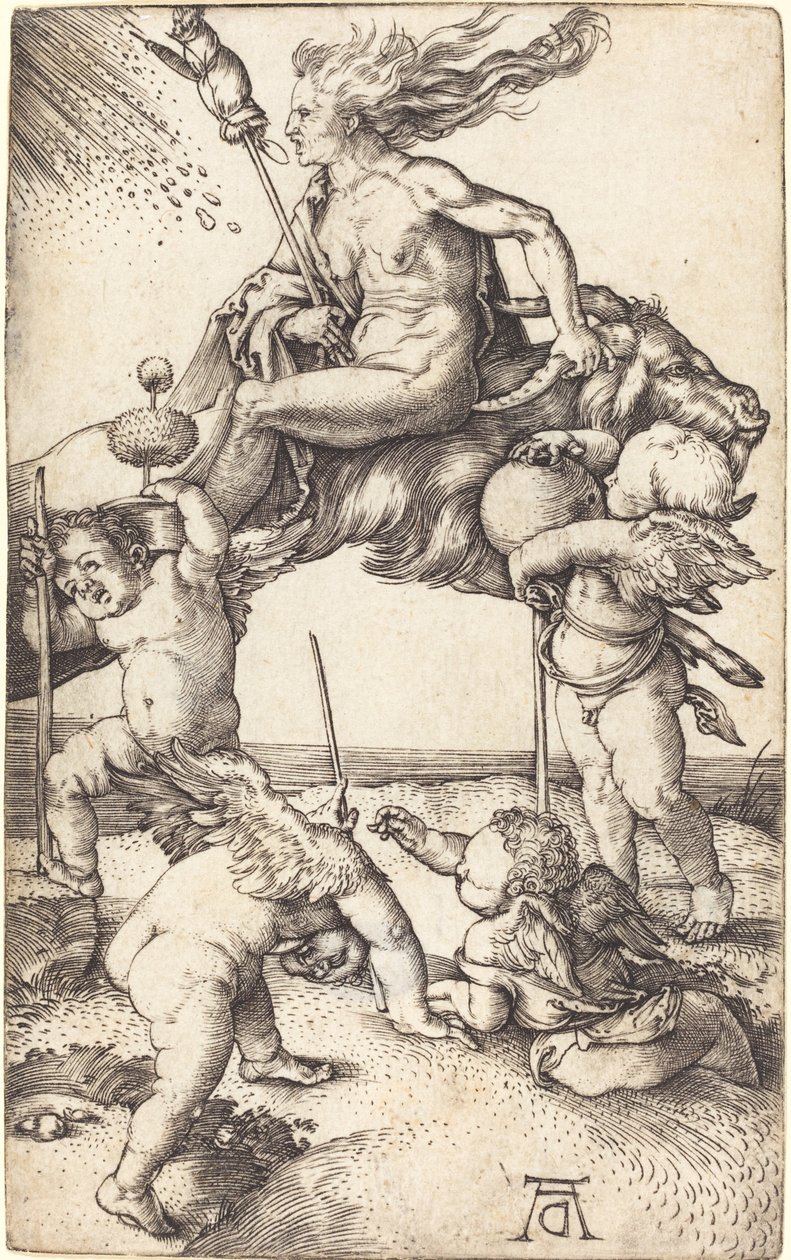 Čarodějnice na koze od Albrecht Dürer