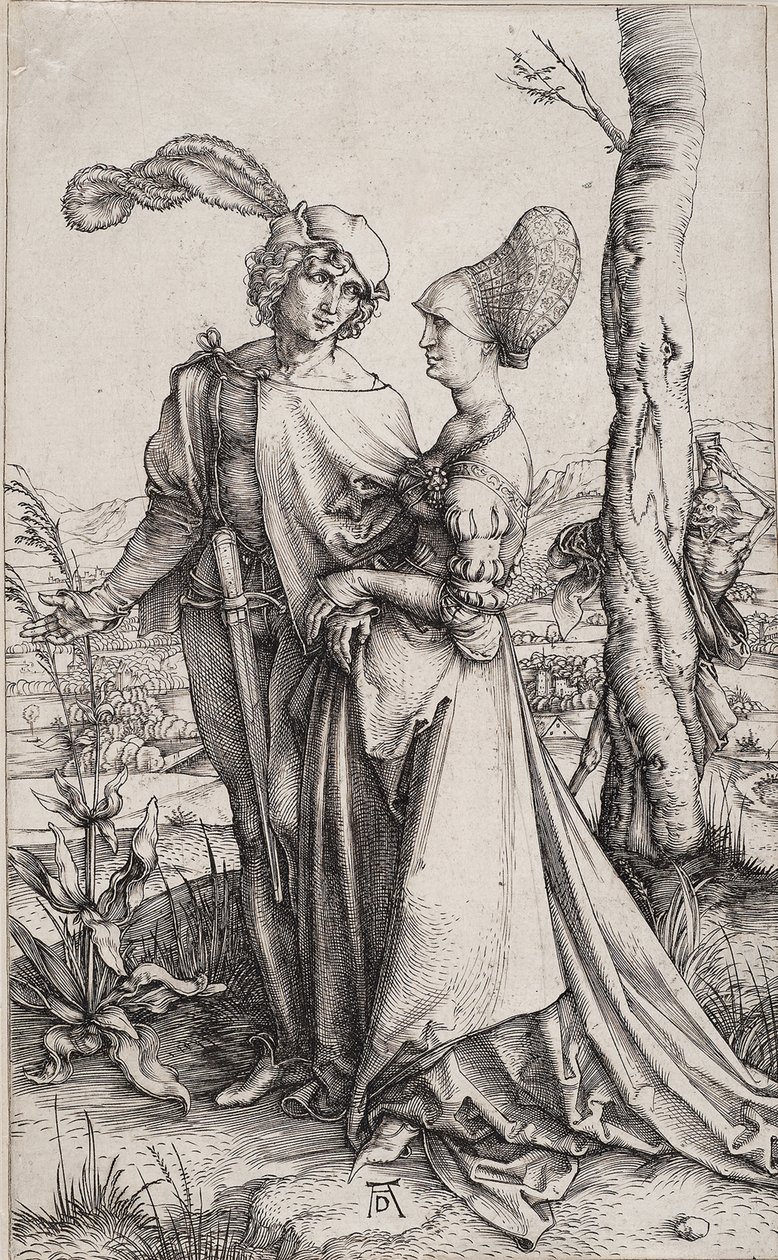 Mladý pár ohrožený smrtí Promenáda od Albrecht Dürer