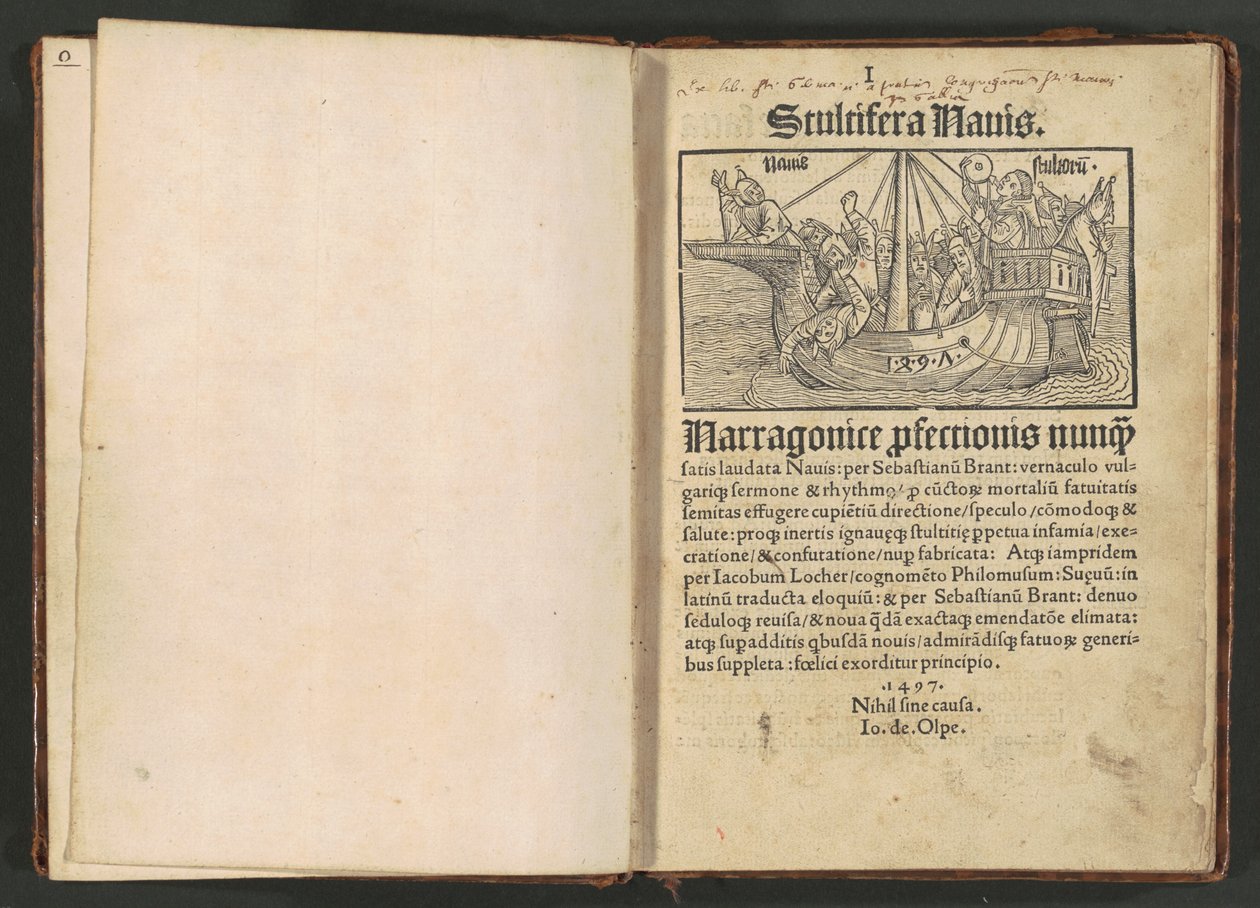 Stultifera navis (Loď bláznů) od Albrecht Dürer and Various Artists, Sebastian Brant