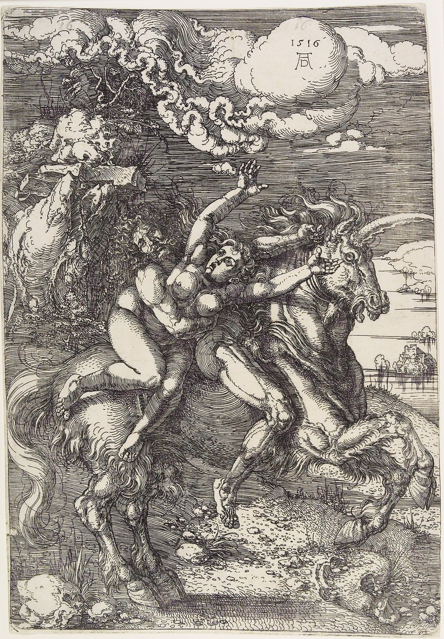 Únos na jednorožce od Albrecht Dürer