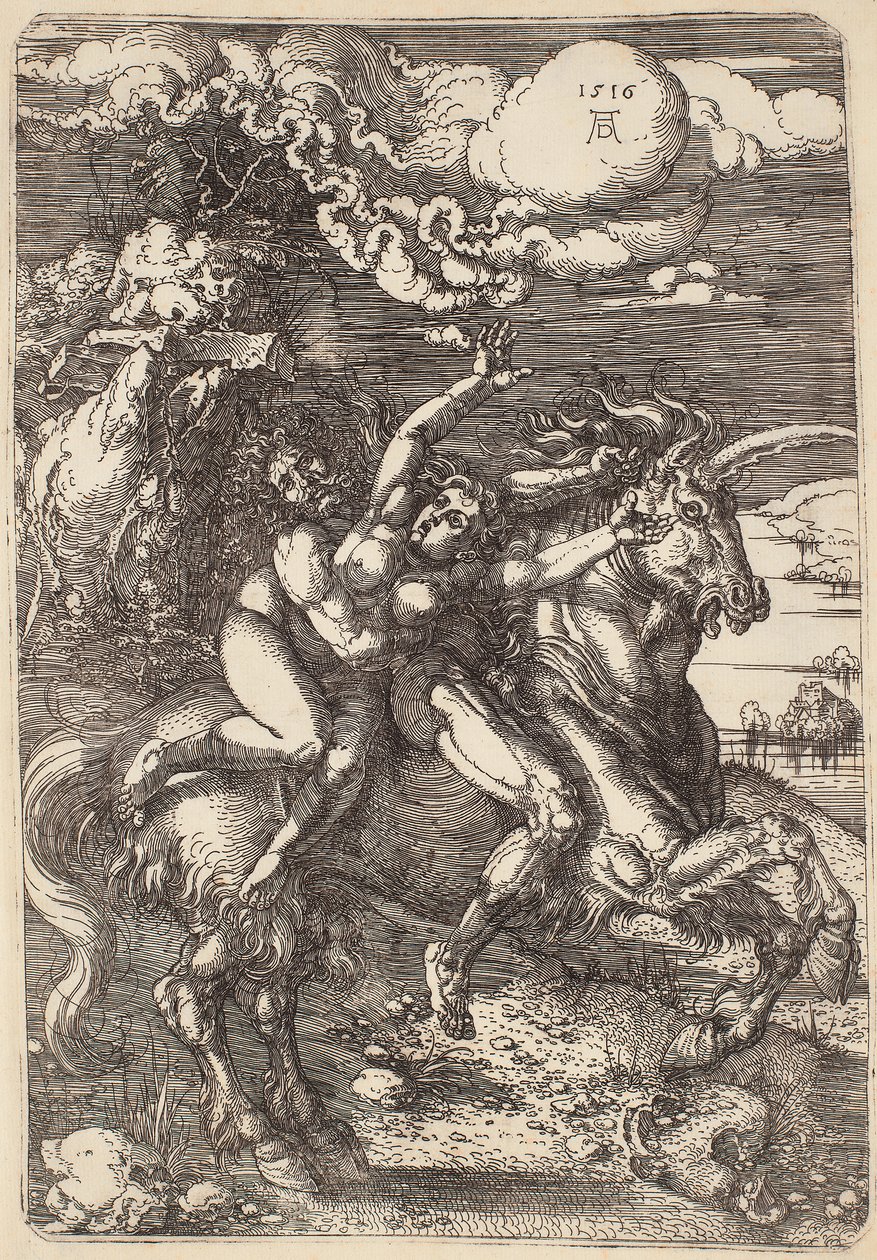 Únos na jednorožce od Albrecht Dürer