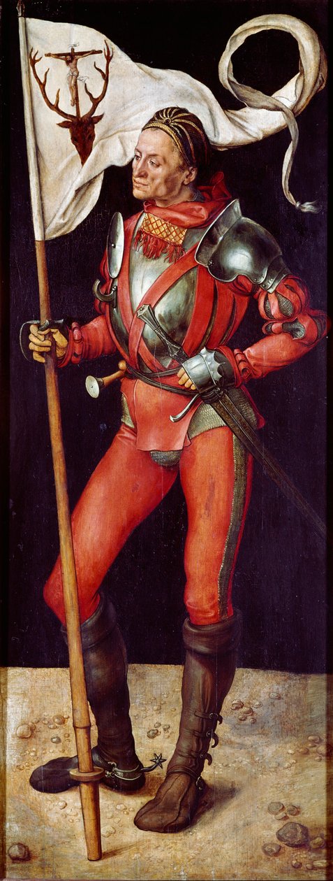 Oltářní obraz Paumgartner: „Svatý Eustachius““ Obraz Albrechta Durera (1471-1528) 1504 cca. Slunce. 157x61 cm Mnichov, Alte Pinakothek od Albrecht Dürer