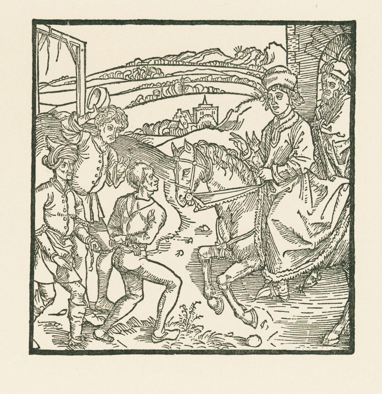Catonet vykoupí zloducha ze šibenice od Albrecht Dürer or Duerer