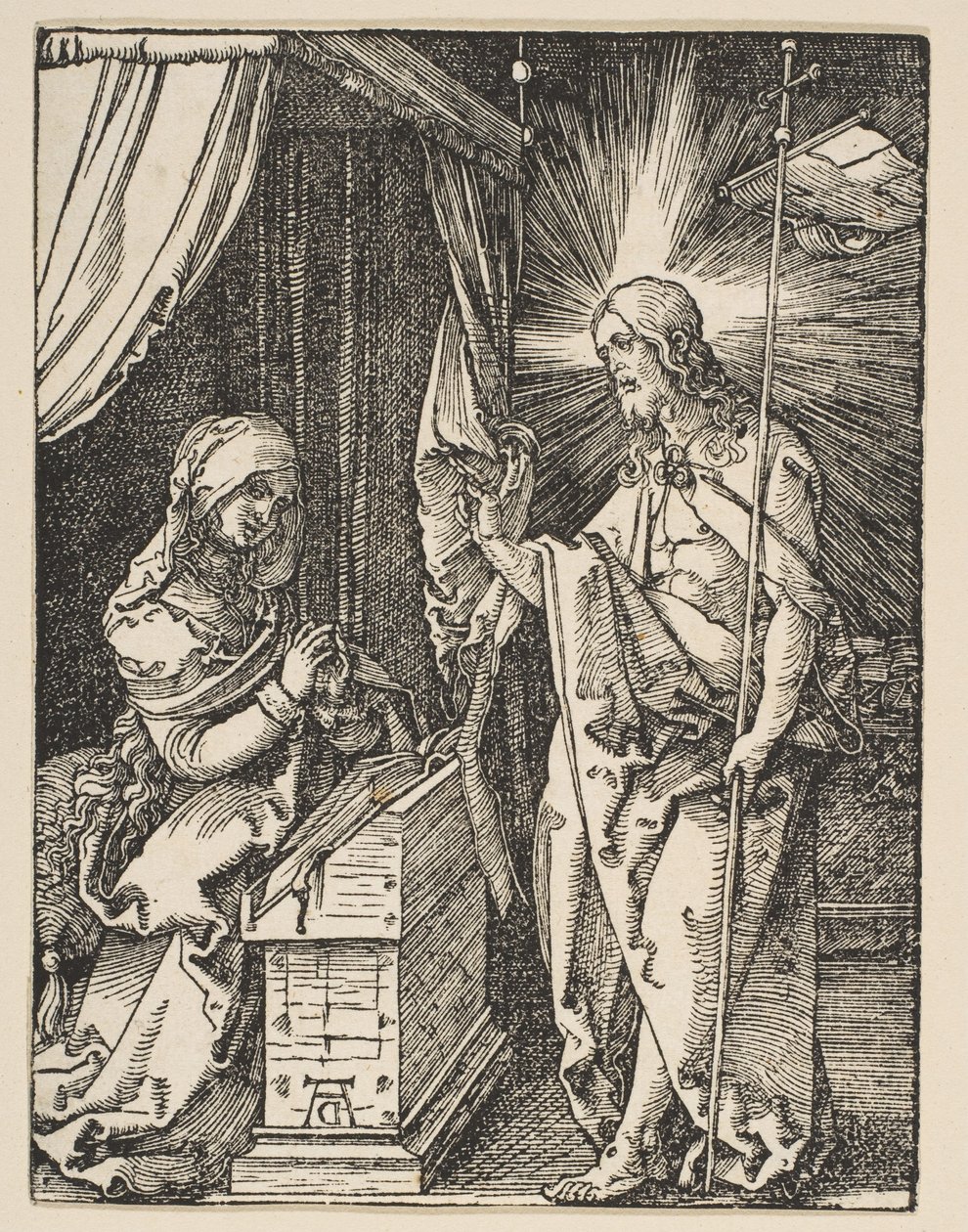 Kristus se zjevuje své matce, z Malého umučení, kolem roku 1510 od Albrecht Dürer