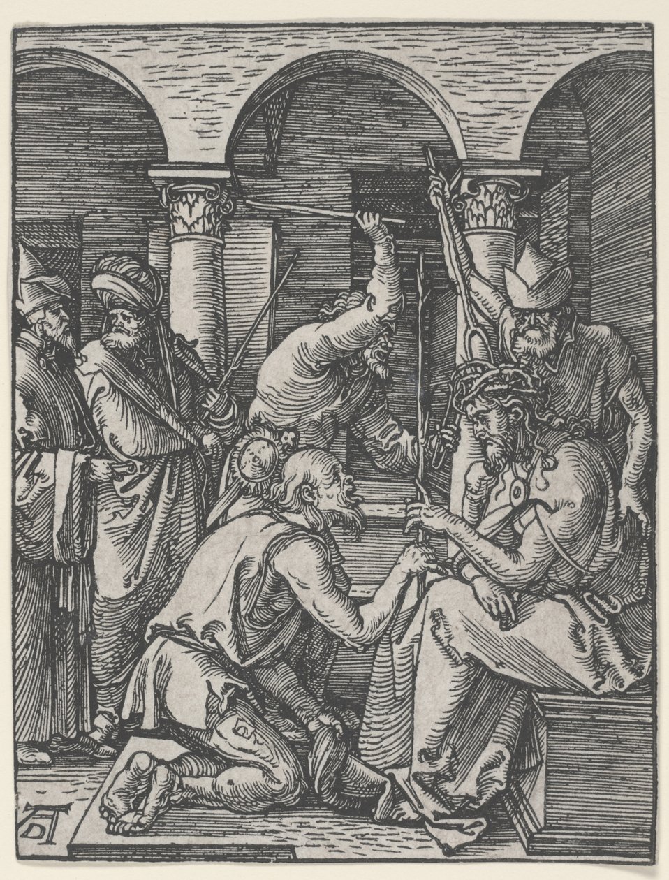 Kristus korunovaný trním, kolem 1510 (dřevořez) od Albrecht Dürer