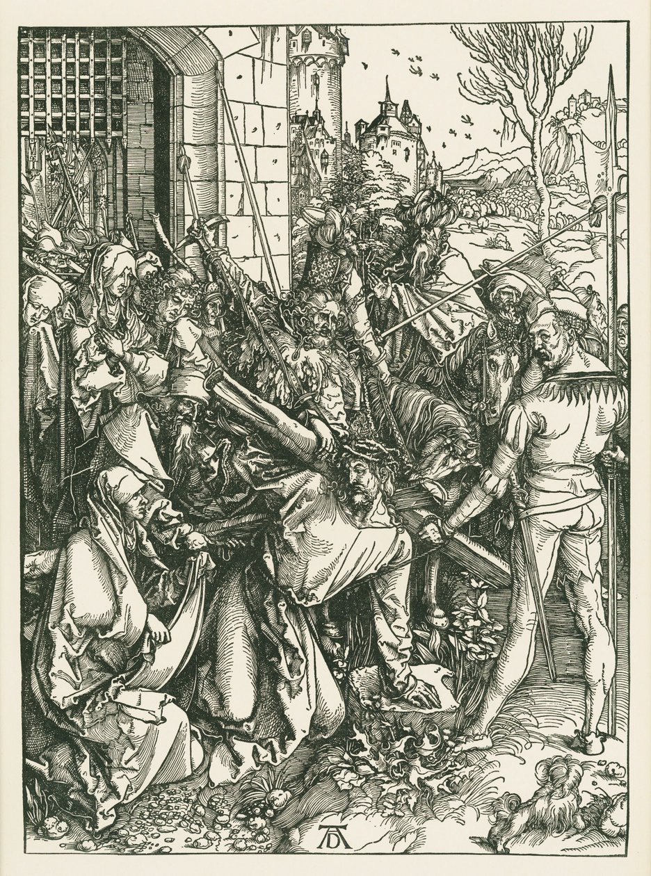 Kristus nesoucí kříž, asi 1498-99 (dřevoryt) od Albrecht Dürer or Duerer