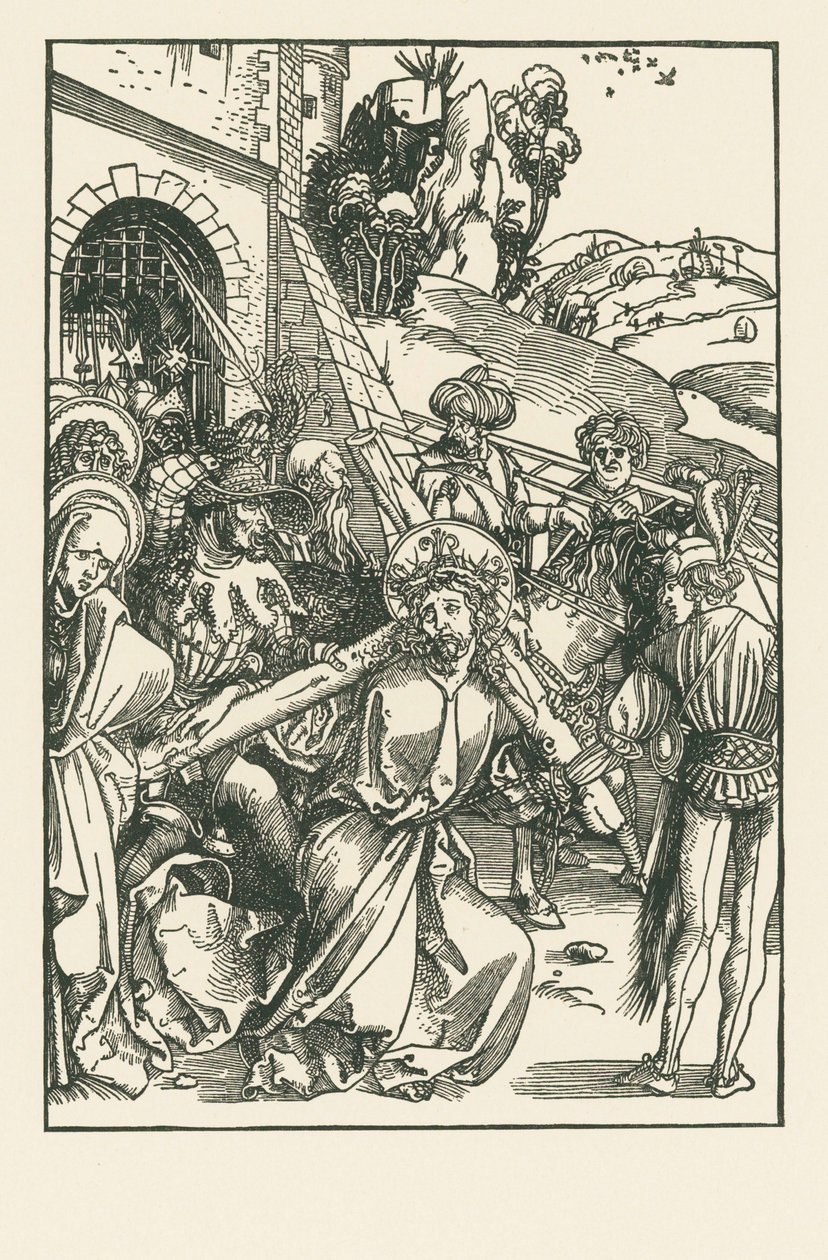 Kristus nesoucí kříž, kolem roku 1500 (dřevoryt) od Albrecht Dürer or Duerer
