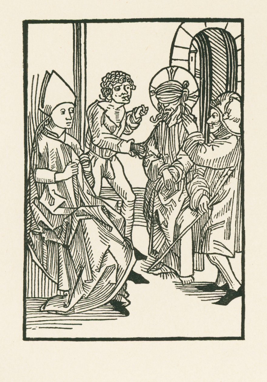 Kristus před Kaifášem od Albrecht Dürer or Duerer