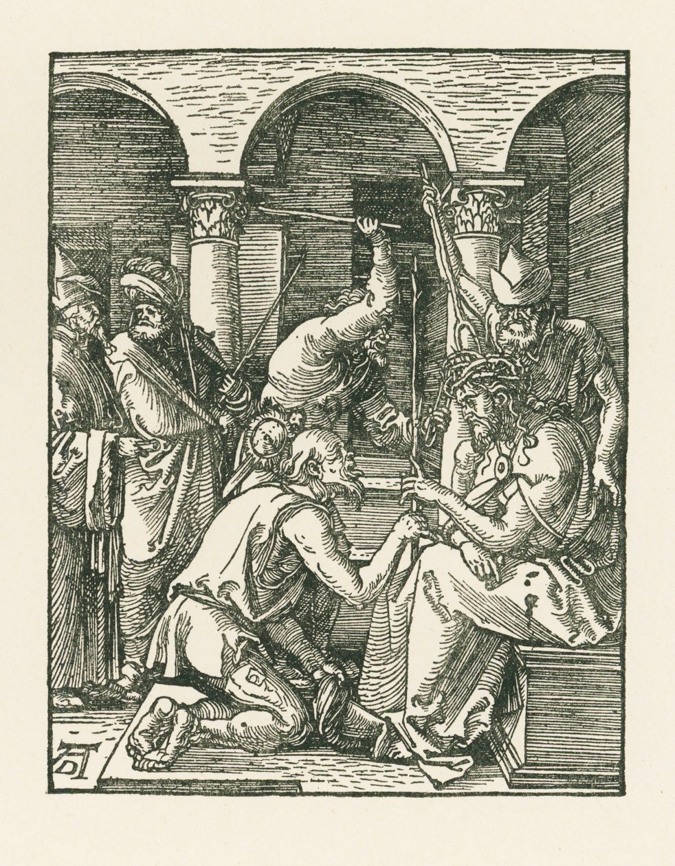 Kristus korunovaný trním, asi 1509 (dřevoryt) od Albrecht Dürer or Duerer