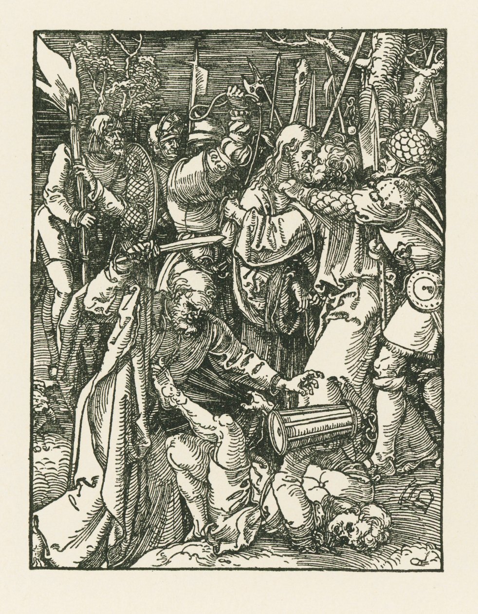 Kristus v zajetí, asi 1509 (dřevoryt) od Albrecht Dürer or Duerer