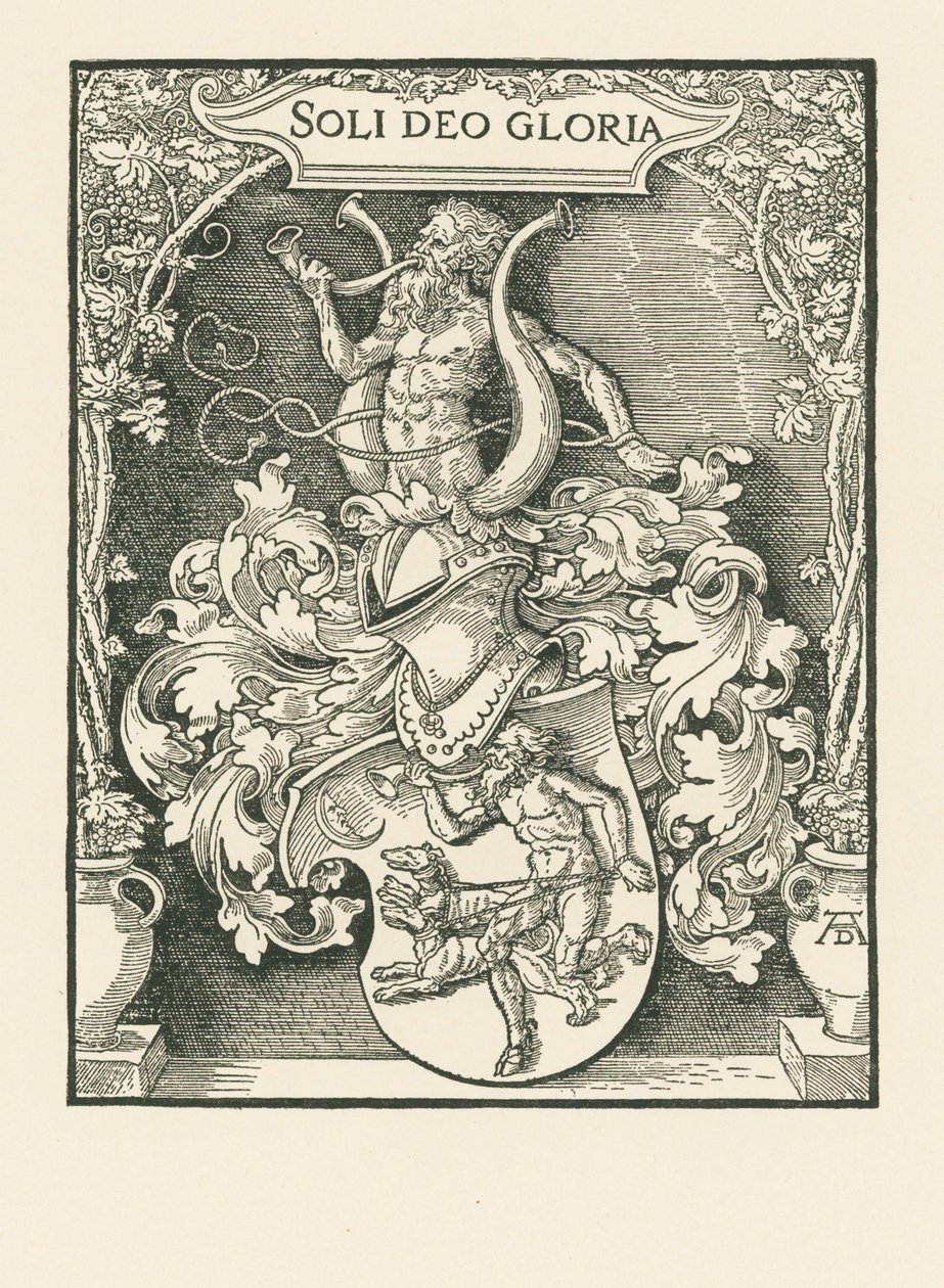 Erb Johanna Tscherteho, asi 1518 (dřevoryt) od Albrecht Dürer or Duerer