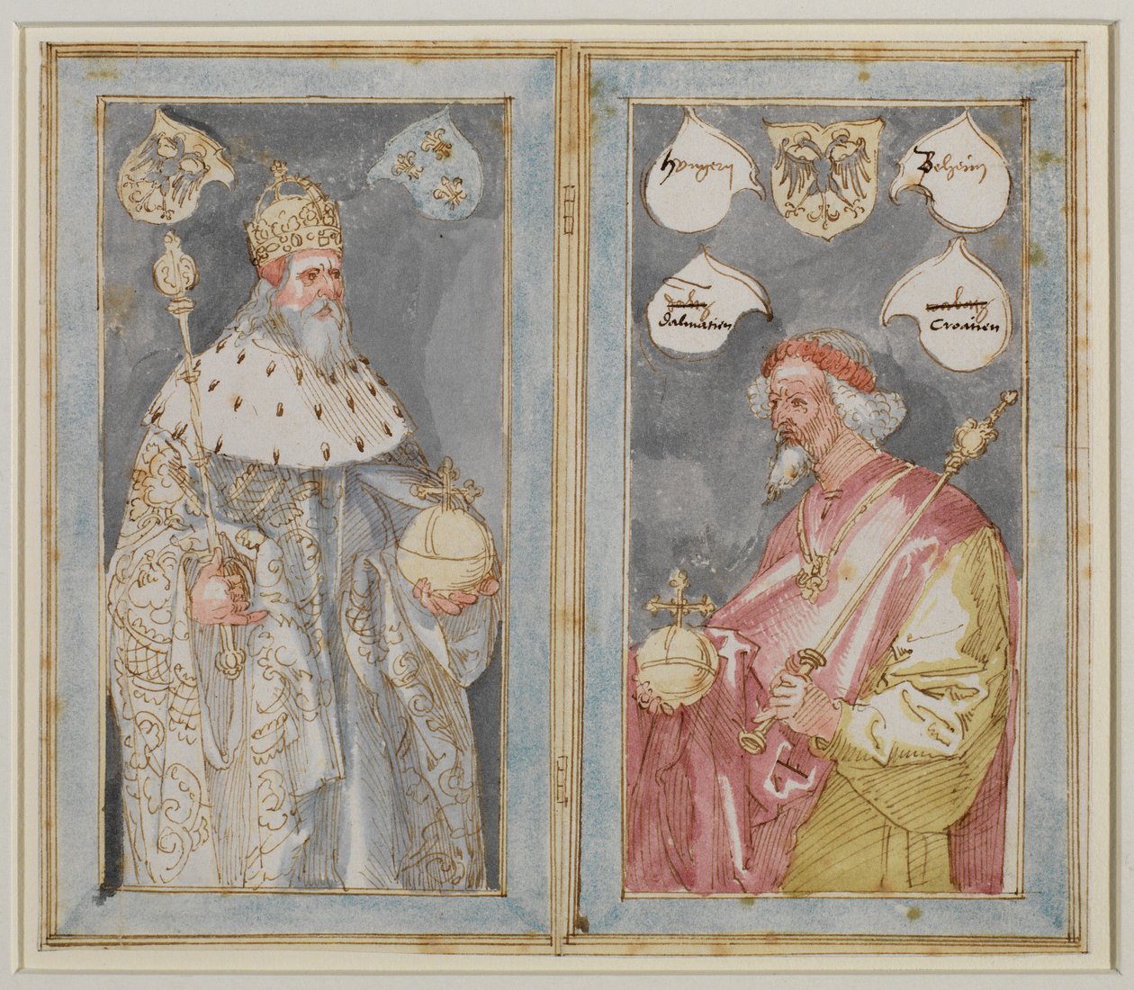 Císaři Karel Veliký a Zikmund, 1507 - 1510 cca od Albrecht Dürer