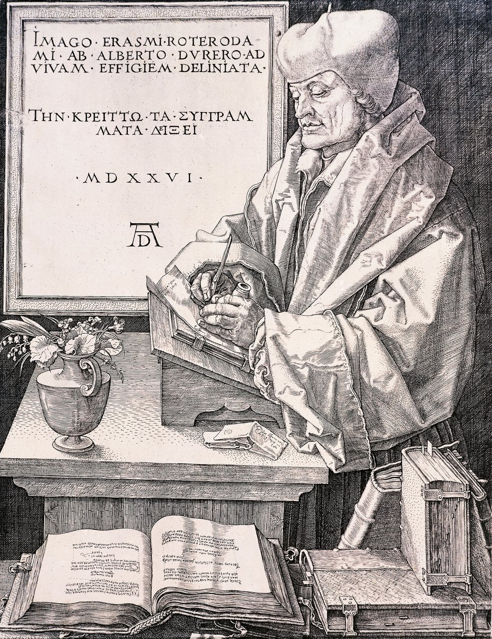 Erasmus Rotterdamský (Rotterdam 1466-1469 - Basilej 1536), humanista a teolog od Albrecht Dürer