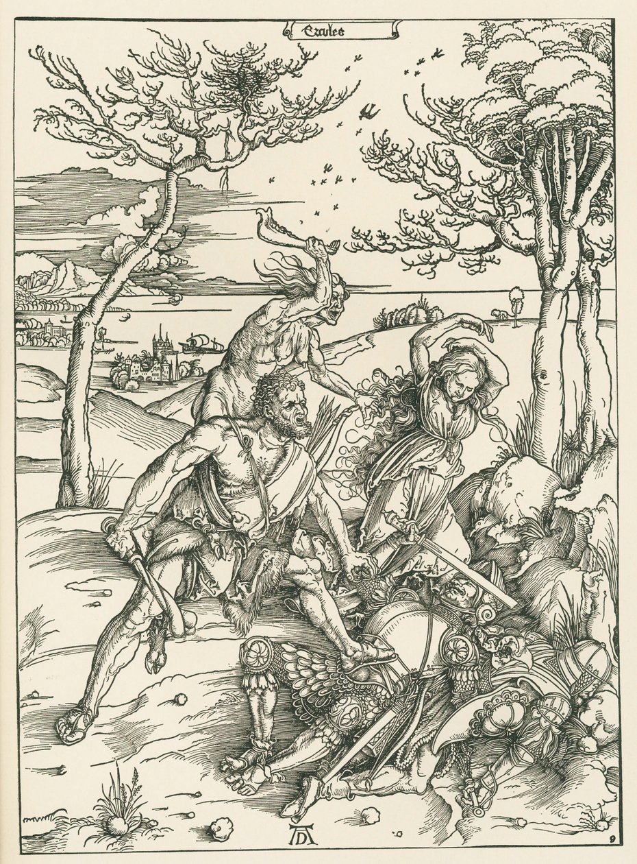 Ercules., asi 1496 (dřevoryt) od Albrecht Dürer or Duerer