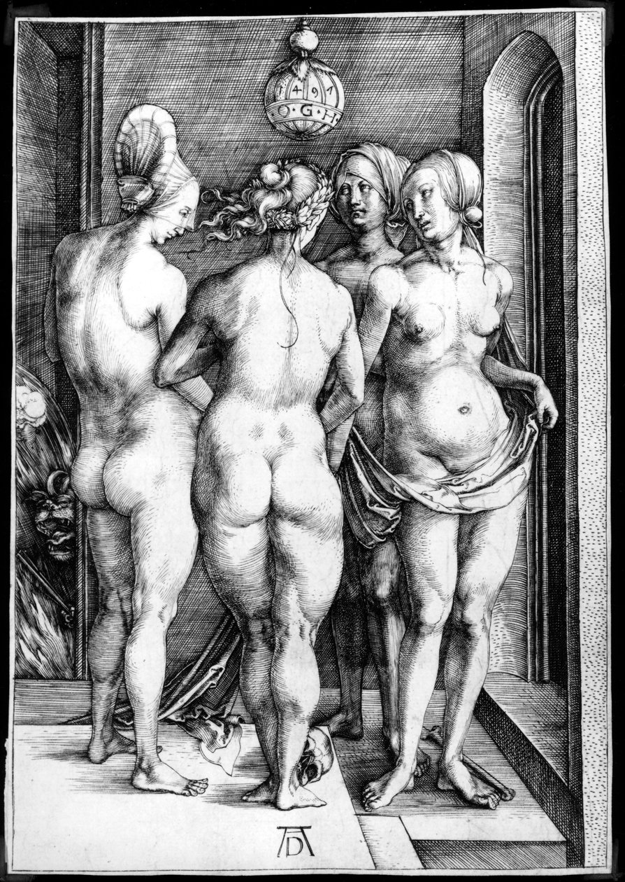 Čtyři nahé ženy aneb Čarodějky od Albrecht Dürer