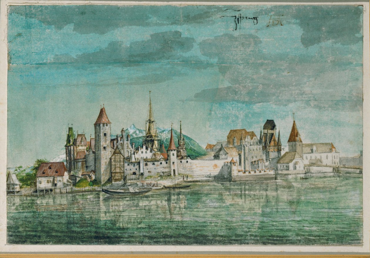 Pohled na Innsbruck přes řeku Inn od Albrecht Dürer or Duerer