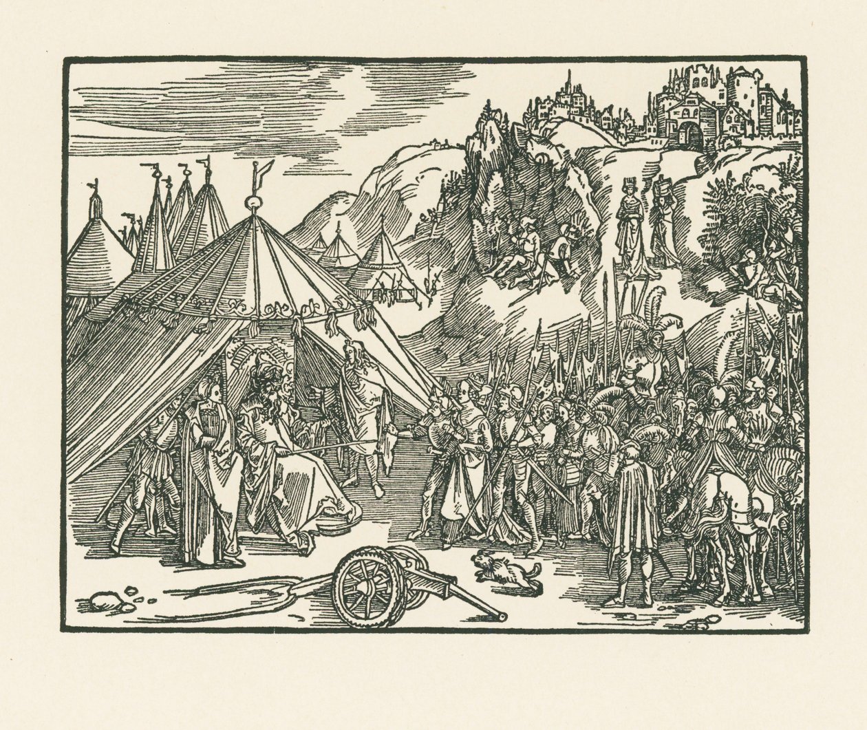 Judita je odvedena do Holofernova tábora. od Albrecht Dürer or Duerer