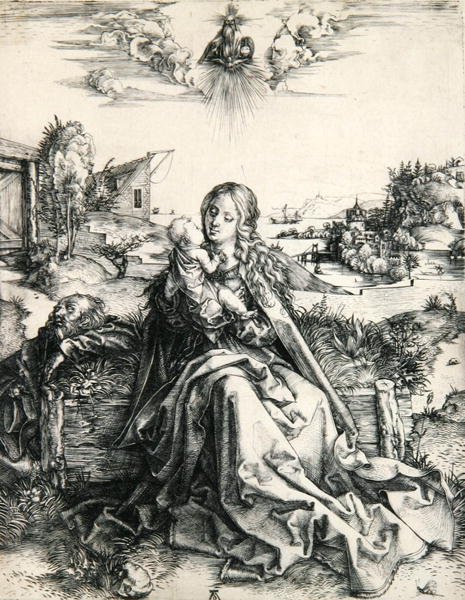 Madonna s vážkou (rytina) od Albrecht Dürer
