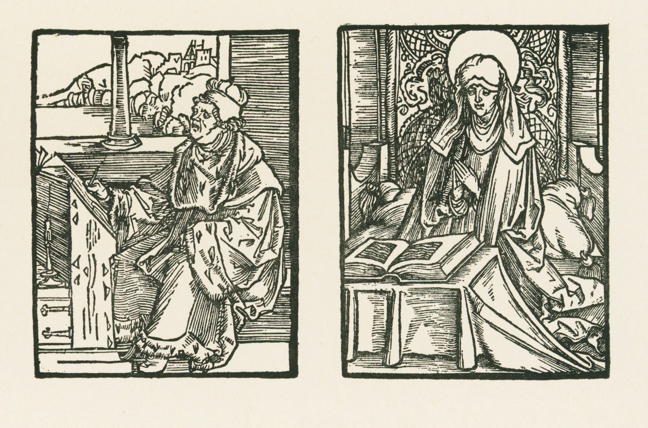 Magister Matthias, kanovník z Linkoepingu a svaté Birgity od Albrecht Dürer or Duerer