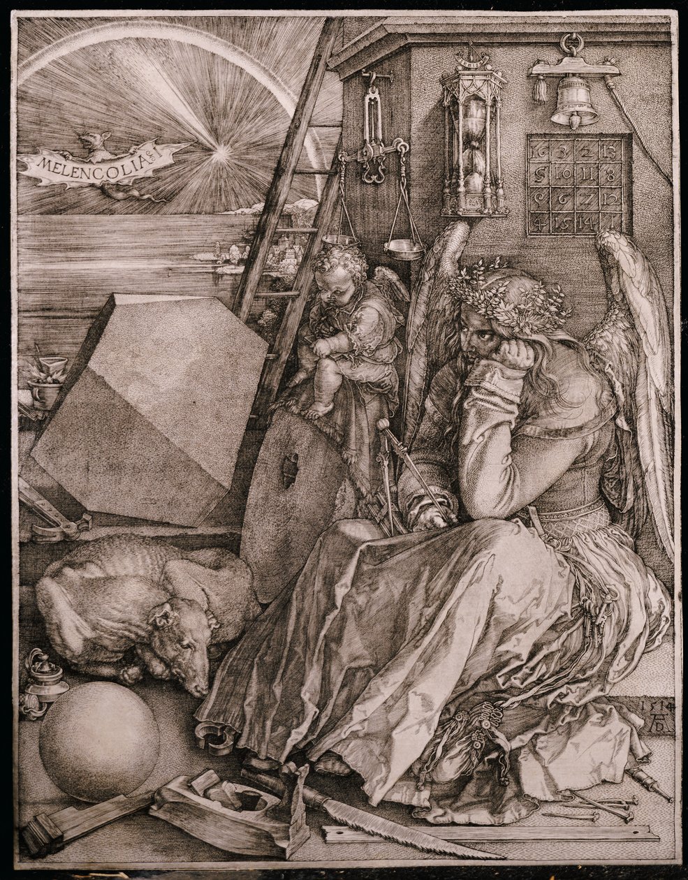 Melancholie, 1513 od Albrecht Dürer