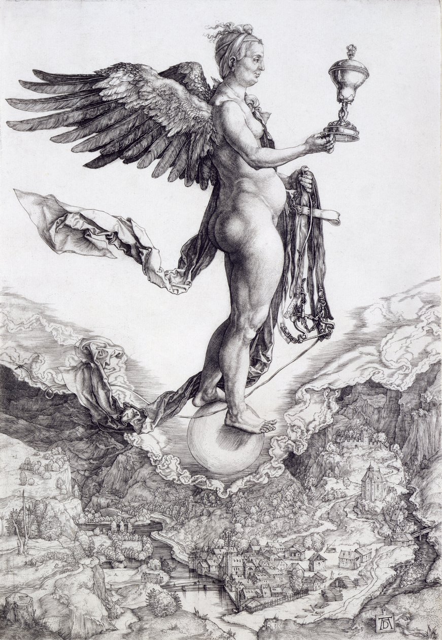 Nemesis (The Great Fortune) (rytina) (viz také 73790) od Albrecht Dürer