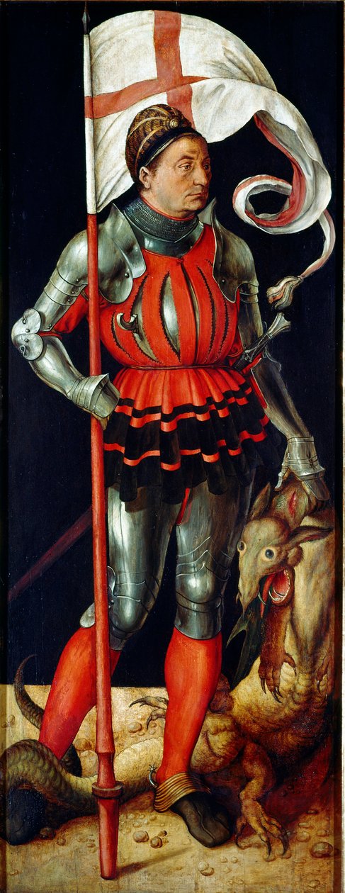 Paumgartnerův oltářní obraz: „Svatý Jiří““ Obraz Albrechta Durera (1471-1528) 1502-1504 Rozm. 157x61 cm Alte Pinakothek, Mnichov od Albrecht Dürer