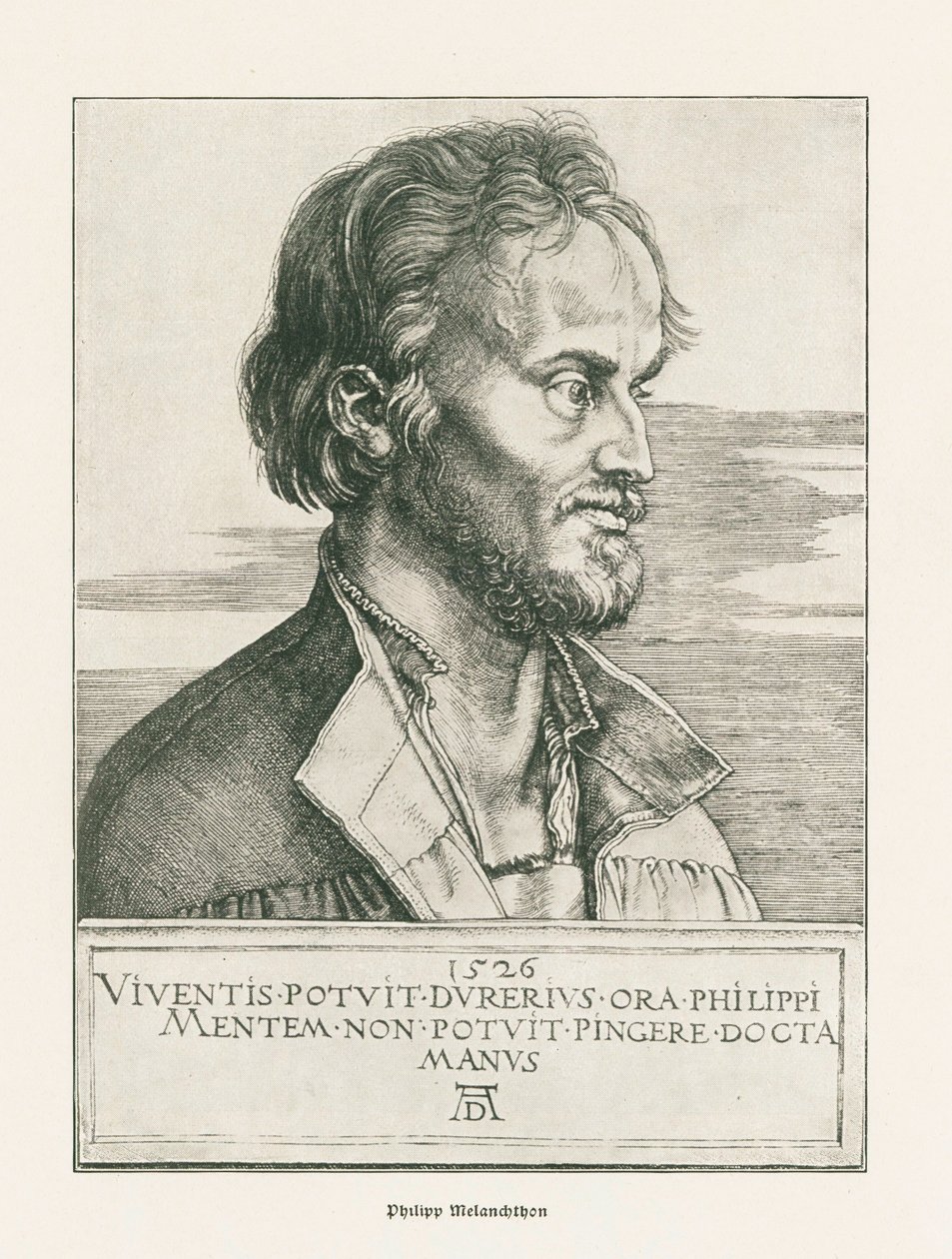 Philipp Melanchthon. 1526 (rytina) od Albrecht Dürer or Duerer