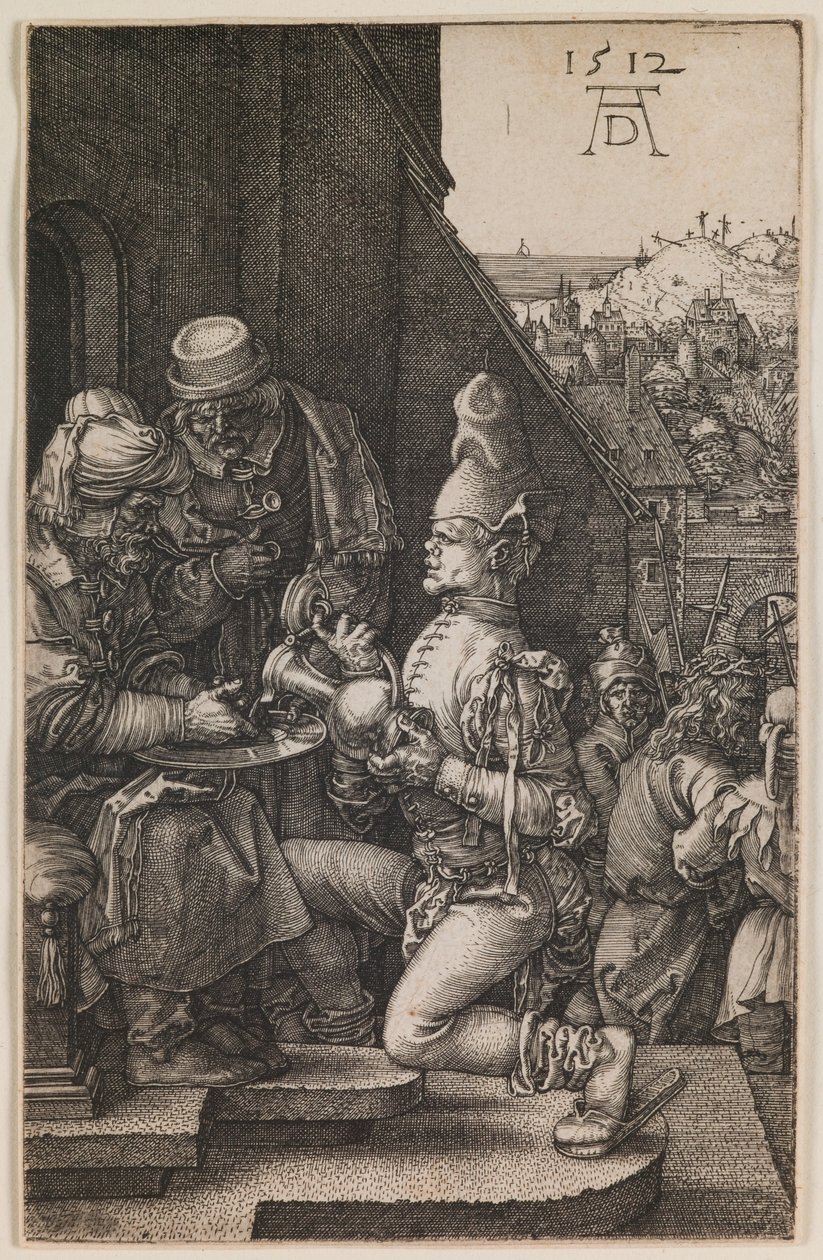 Pilát si myje ruce, ze série "Malé pašije" od Albrecht Dürer or Duerer