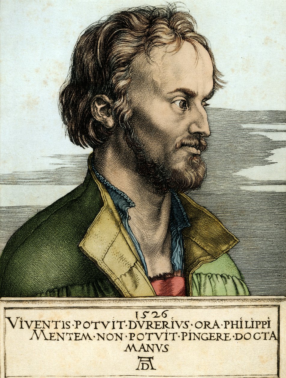 Portrét Filippa MELANTONE (rytina) od Albrecht Dürer