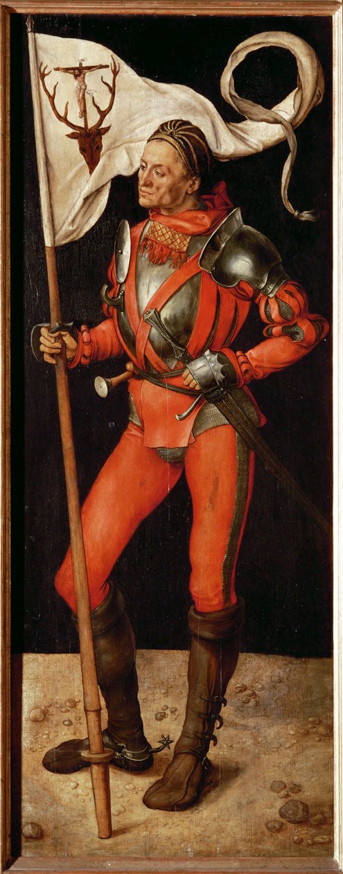 Pravé křídlo Paumgartner-Altar: Eustacha (malba na lipovém dřevě). od Albrecht Dürer or Duerer