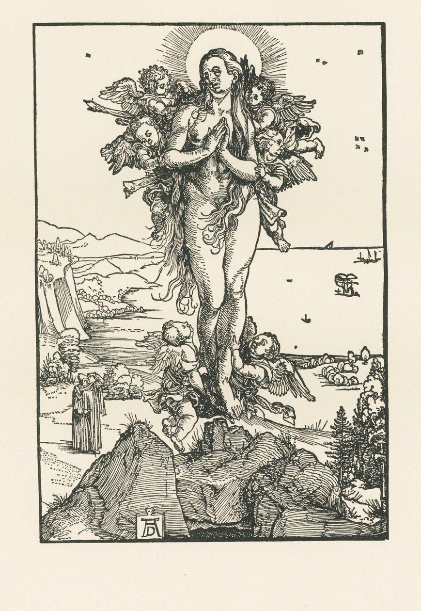 Svatá Máří Magdaléna v extázi, asi 1504-05 (dřevoryt) od Albrecht Dürer or Duerer