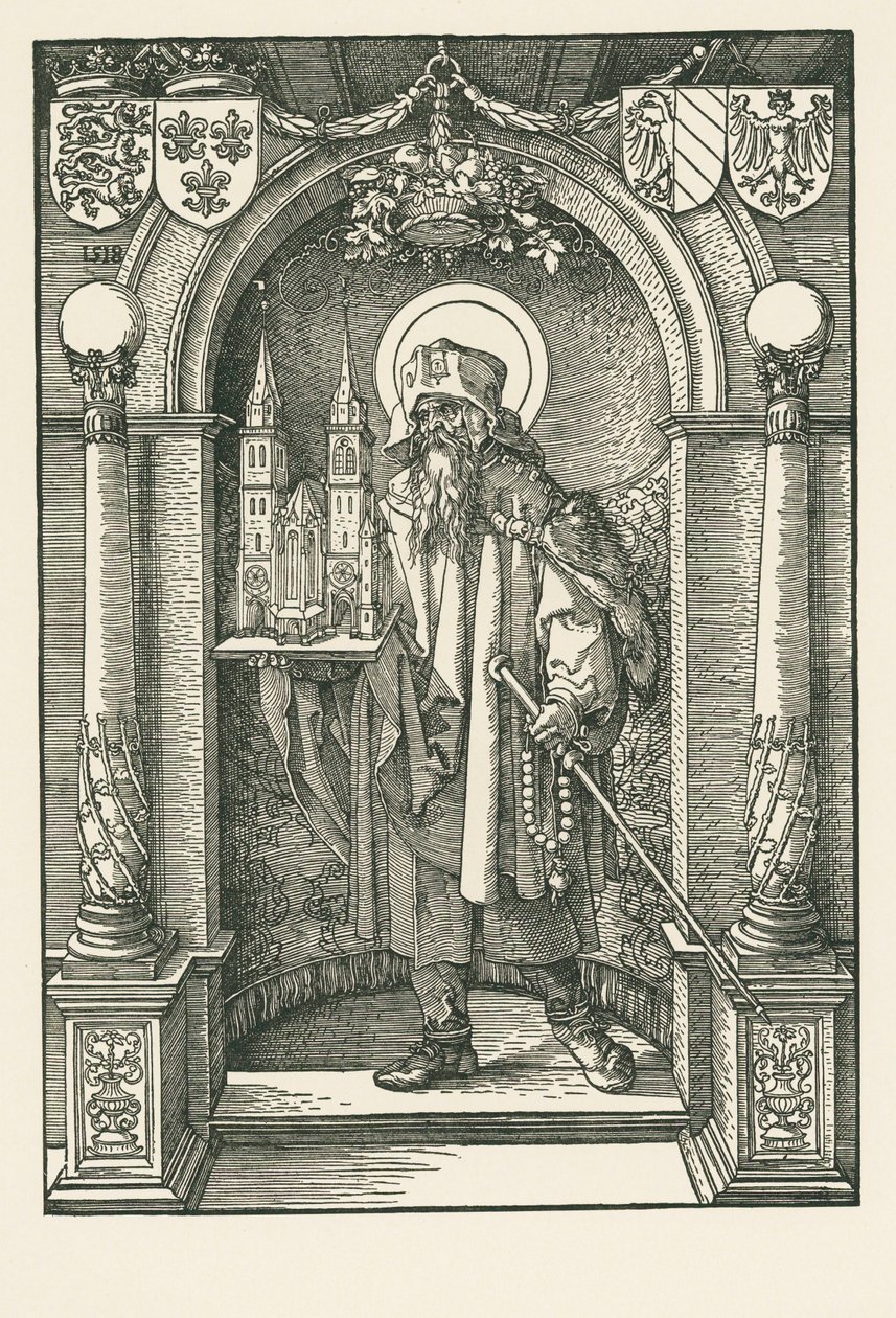 Svatý Sebald ve výklenku od Albrecht Dürer or Duerer