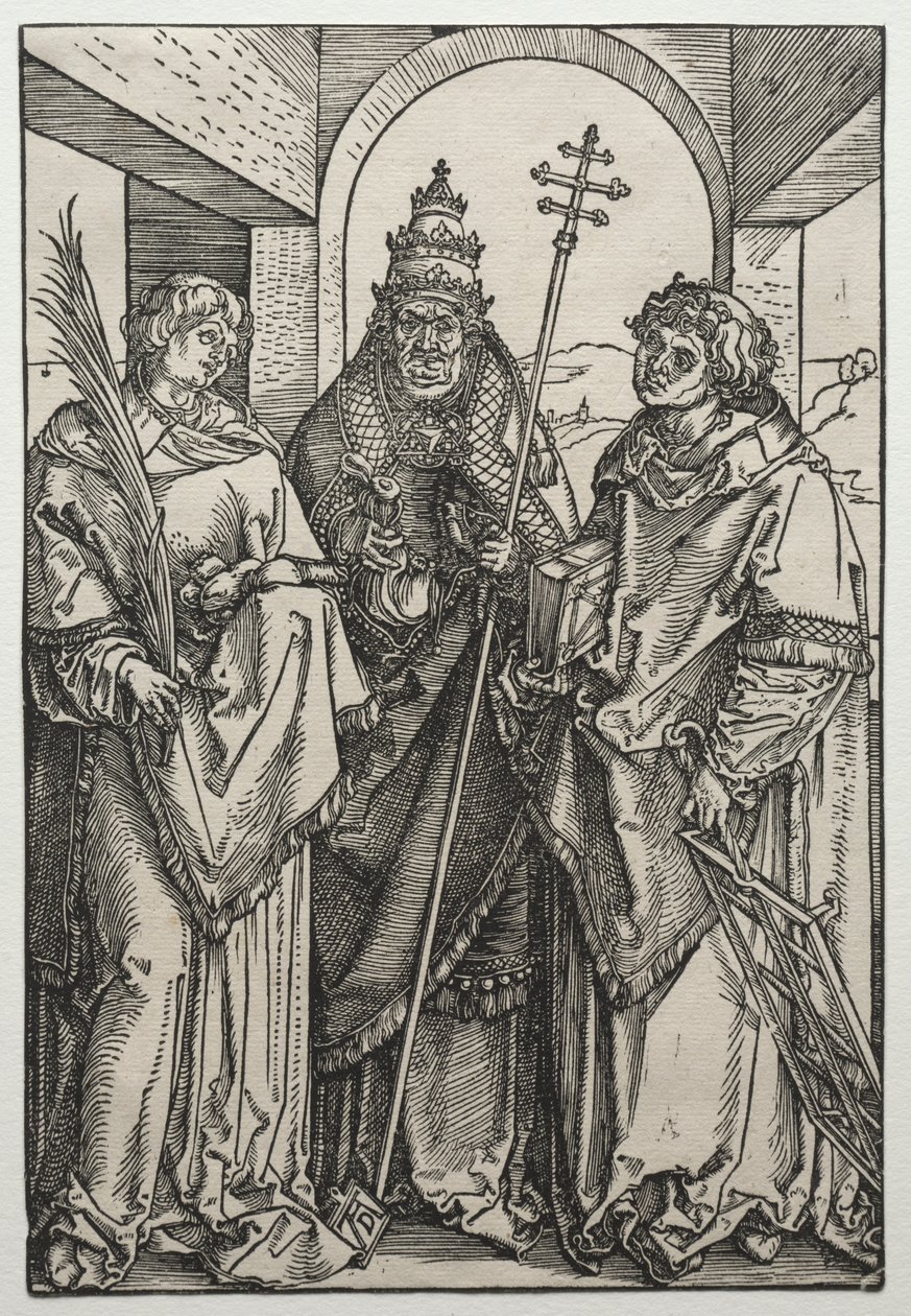 Svatí Štěpán, Sixtus a Lawrence, kolem 1504-05 (dřevořez) od Albrecht Dürer or Duerer