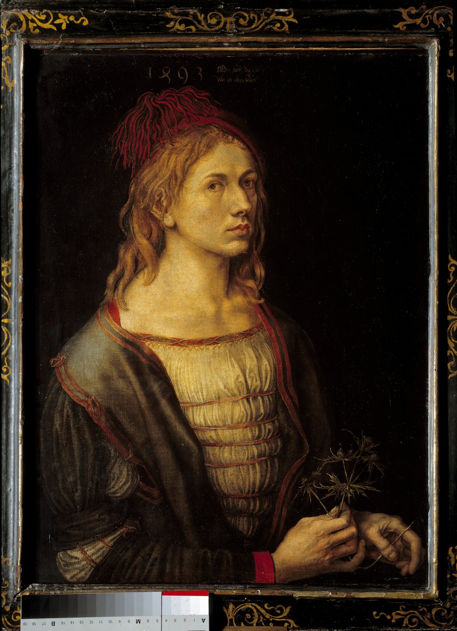 Autoportrét s bodlákem od Albrecht Dürer