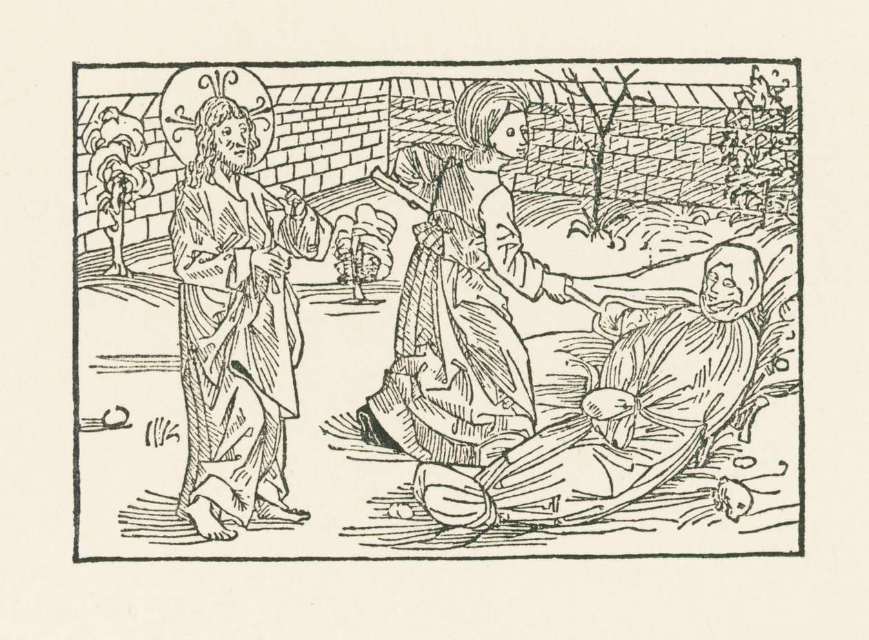 Šestý skutek milosrdenství: Péče o pohřeb bližního od Albrecht Dürer or Duerer