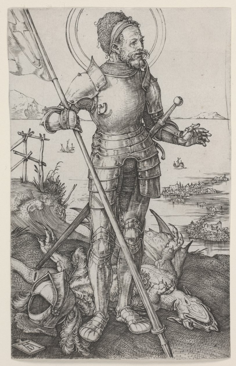 Svatý Jiří pěšky od Albrecht Dürer
