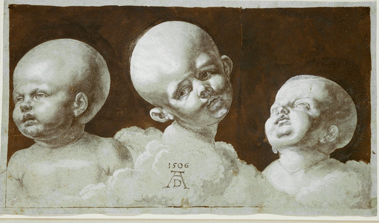 Studie dětské hlavy (kresba) od Albrecht Dürer or Duerer