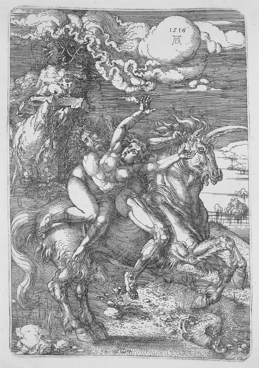 Únos na jednorožci od Albrecht Dürer